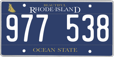 RI license plate 977538