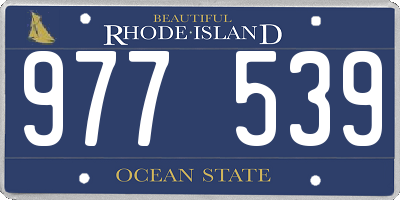 RI license plate 977539