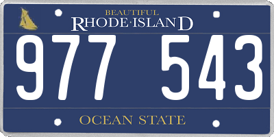 RI license plate 977543