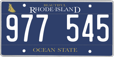 RI license plate 977545