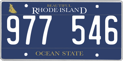 RI license plate 977546