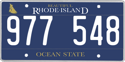 RI license plate 977548