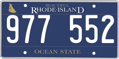 RI license plate 977552