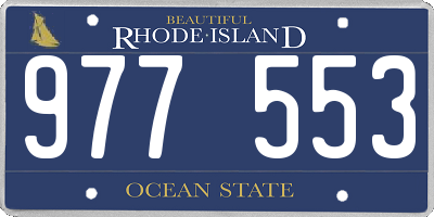 RI license plate 977553