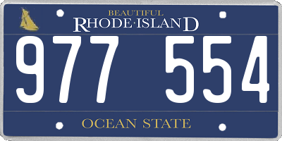 RI license plate 977554