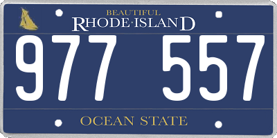 RI license plate 977557