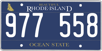 RI license plate 977558