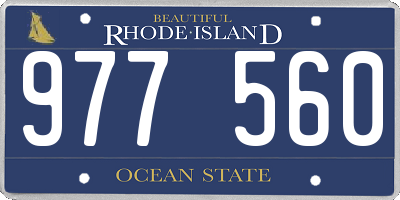 RI license plate 977560