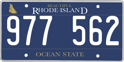 RI license plate 977562