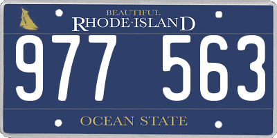 RI license plate 977563