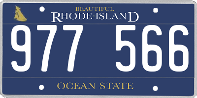 RI license plate 977566