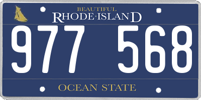 RI license plate 977568