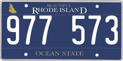 RI license plate 977573