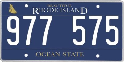 RI license plate 977575