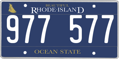 RI license plate 977577