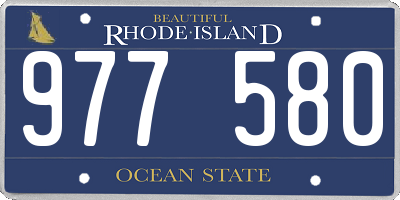 RI license plate 977580