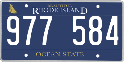 RI license plate 977584