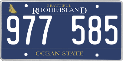 RI license plate 977585