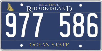 RI license plate 977586