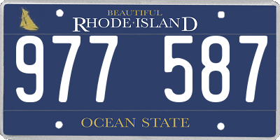 RI license plate 977587