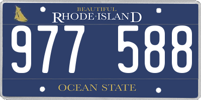 RI license plate 977588