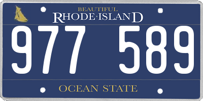 RI license plate 977589