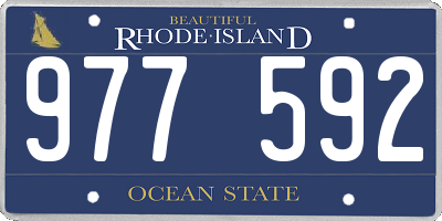 RI license plate 977592