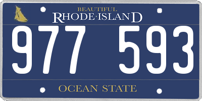 RI license plate 977593