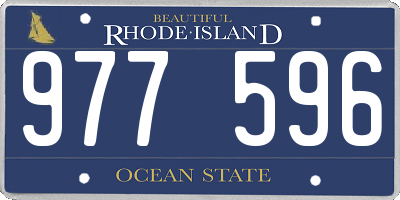 RI license plate 977596