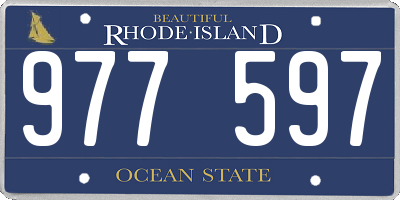 RI license plate 977597