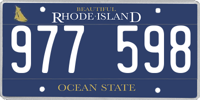 RI license plate 977598