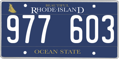 RI license plate 977603