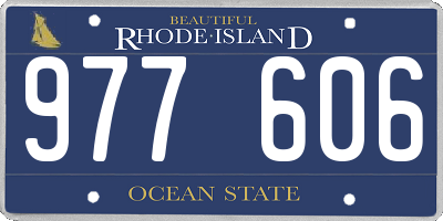 RI license plate 977606