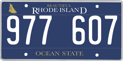 RI license plate 977607