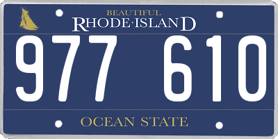 RI license plate 977610