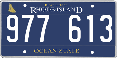 RI license plate 977613