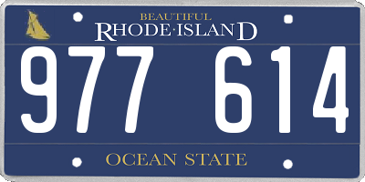 RI license plate 977614