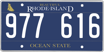 RI license plate 977616