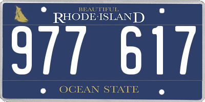 RI license plate 977617