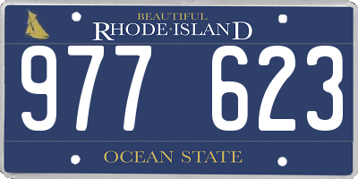 RI license plate 977623