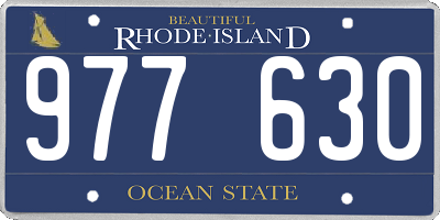 RI license plate 977630