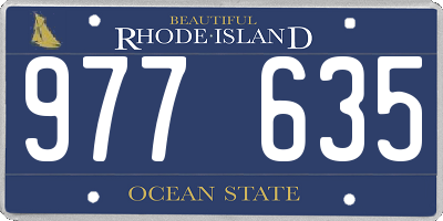 RI license plate 977635