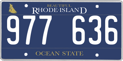 RI license plate 977636