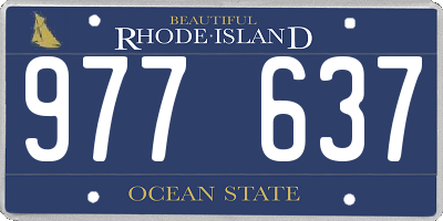RI license plate 977637