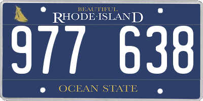 RI license plate 977638