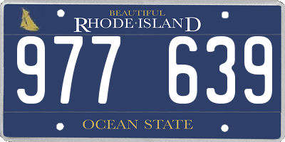 RI license plate 977639