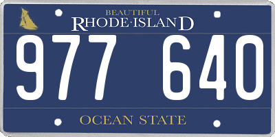 RI license plate 977640