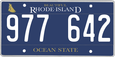 RI license plate 977642