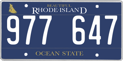 RI license plate 977647