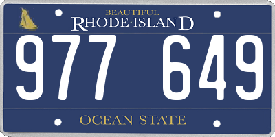 RI license plate 977649